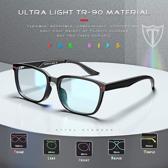 ATTCL Computer Blue Light Blocking Glasses for kids Age 3-10 (5101) - Picture 6 of 6
